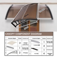 Door And Window Awning Outdoor Canopy Courtyard Awning UV Sunshade Rain Protections Gazebo Sun Shade