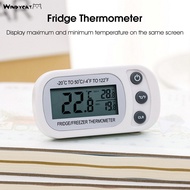 WINDYCAT 2Pcs Digital Fridge Thermometer LCD Display Max/Min Record Celsius Fahrenheit Conversion Refrigerator Thermometer with Hook Kitchen Restaurants Accessories