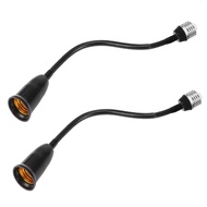 2 Pack E26/E27 Light Socket Extender Adapter,30cm/12 inch Light Bulb Extension,E26 to E26 Socket Ext