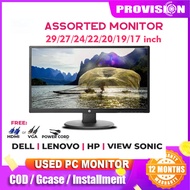 Used Dell 24inch 1080P Monitor HDMI VGA Fully Tested Working Secondhand LCD for Gaming Office 24 inc
