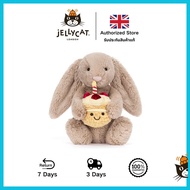 ตุ๊กตา Jellycat Bunny cake Birthday Bunny นุ่มและเป็นมิตรกับผิว ไม่หลุดร่วงง่าย jellycat ตุ๊กตา ของแ