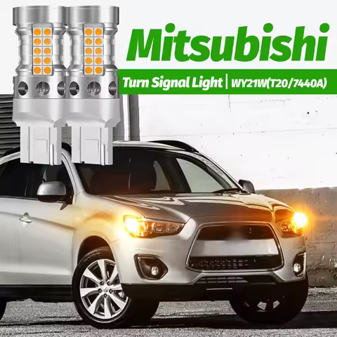 2pcs LED Turn Signal Light Blub WY21W T20 7440A Canbus For Mitsubishi ASX Lancer Outlander 1 2 Pajer