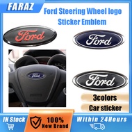 ABS 2.28*0.86in Ford Steering Wheel Sticker logo emblem Replacement for Focus Escape Fiesta Explorer