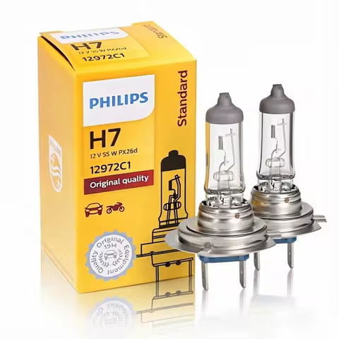 Philips Vision H7 12V 55W PX26d Original Car Halogen Headlight 3200K Standard Auto Replace Genuine B
