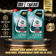 [ Combo bảo dưỡng ] 2 Bình Dầu động cơ Castrol CRB Turbomax 15W40 (5 lít) + Súc động cơ Castrol