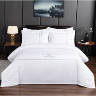 Star Hotel Linen Four-Piece Set Bedding Homestay Supplies White Satin Pure Cotton Hotel Duvet Cover