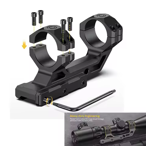 CVLIFE Scope Cantilever Mount 30mm Offset Dual Rings Optics Mounting Kit for Picatinny Rails 1.57 " 
