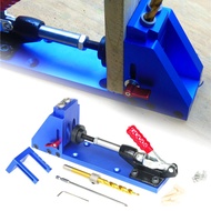 กระเป๋าเฉียงที่ระบุตำแหน่งรูกับ Clamping ตัวนำเจาะ Dowel Jig หัวเจาะ Kit Jig Kit Mini สไตล์ไม้เครื่อ