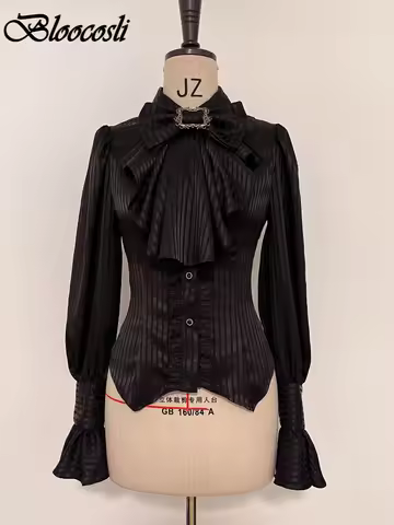 Gazing Galactic~Moonstone~Elegant Ouji Lolita Shirt Lolita Blouse Mutton Sleeve PRE ORDER / 20 days