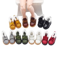 Mini PU Doll Shoes for 18 BJD Dolls and 16 Blythes Dolls Toy Boots Accessories Best Gift for KIds 3.1*1.6cm