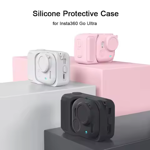 Silicone Case for Insta360 Go Ultra Action Camera Protection Cover Lens Cap Lanyard for Insta 360 GO