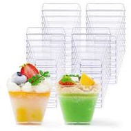 100/75/50/40/30/25/20pcs 60ml Reusable Transparent Mini Dessert Cups (Dessert Photography Cups), Sui