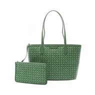 Tory Burch Ever ready 小號托特單肩包 147748367 帆布皮革 綠色