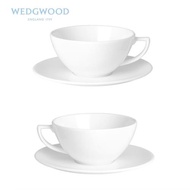 禮盒裝Wedgwood JC White純白色2杯2碟英式骨瓷茶杯咖啡杯套裝