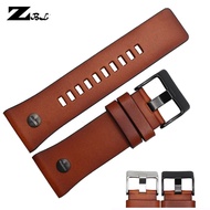 28mm bracelet leather watch strap  color watchband for diesel watches band with nail DZ7311/7314/733