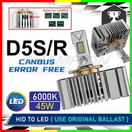 D5S D5R HID to LED High Quality 45W Xenon Canbus Free Headlight Bulb