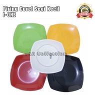 1 lusin corel kecil / piring segi kecil / piring i-one - hitam