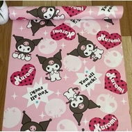 Kuromi Pink Character Motif Wall Sticker Wallpaper for Bedroom Room K Wallpaper Dinding Bilik Tidur 