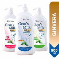 Ginvera Goat's Milk Body Wash Shower Cream Bath / Olive Oil Protection Vitamin B3, 900ml