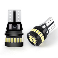 2ชิ้นหลอดไฟ Led T10 W5W แคนบัส3014 18 Led แบบ SMD 5w5อะไหล่ลิ่มอุปกรณ์ถอยหลังไฟสัญญาณโคมไฟแผง DC 12V