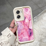 HP MERAH OPPO A57 2022 A77 A2022 A57s A57e A77s Case pink stone and blue ripple pattern Dual style s
