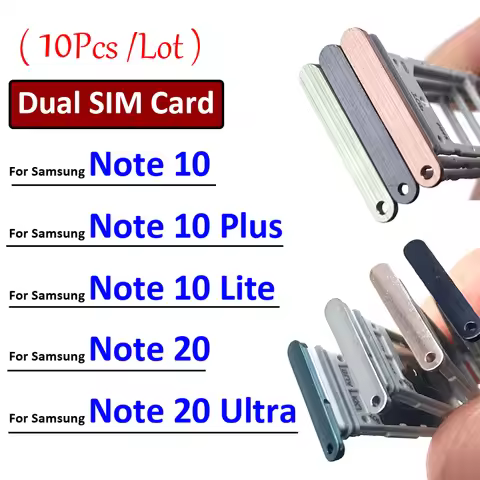 10Pcs, SIM Card Tray Slot Holder Adapter Accessories For Samsung Note 10 Plus Lite / Note 20 Ultra D