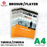 A4 Brochure Printing Flyer Printing/ Leaflet Art Paper 150 Grams (Min. Order 50 sheets)