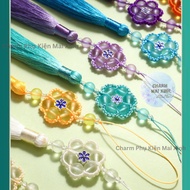 [TRCDT03] SET of 1-3 Beautiful 6-Petal Flower Tassels with Hanging Rope - 16 Colors - Invitation Car
