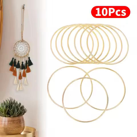 10 Pack 3 Inch Gold Dream Catcher Metal Rings Hoops Macrame Ring For Dreamcatchers And Crafts