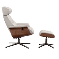 Eames Eames Reclining Chair Designer Single Sofa Chair Reclining Rotatable Genuine Leather Lazy Chai