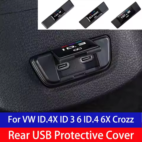 For Volkswagen VW ID.4X ID 3 6 ID.4 6X Crozz 2023 Car Automobiles Rear USB Protective Cover Interior
