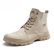 Jeep Official High-Top Martin Boots ผู้ชายผู้หญิงกีฬากลางแจ้งรองเท้าปีนเขา ลำลอง ฤดูร้อน กันลื่น < N