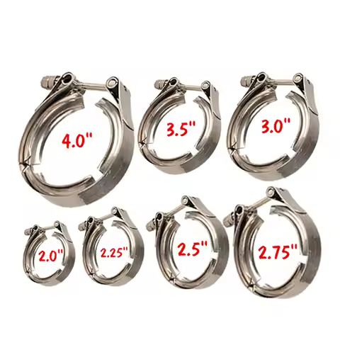 ZUCZUG from 1.5 Inch to 6.0inch SS304 Anti-Rust Temperature Resistance Exhaust V Band Clamp (Clamp O