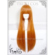 TSUKICOS PERSONA 5 FUTABA SAKURA COSPLAY WIG 80CM STRAIGHT ORANGE BASE/