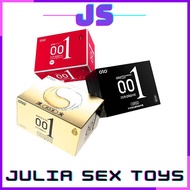 JS OLO Condom ORIGINAL 0.01mm Thinnest OLO Kondom 0.01 Natural Latex Delay Kondom Paling NIPIS Kondo
