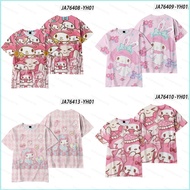 XS1 Sanrio MY MELODY Tshirt Short Sleeve Top Cosplay 3D Tee For Girl Woman Cute Cartoon Shirt Casual