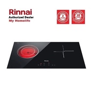 Rinnai RB-7022HE-CB Electric 70cm 2-zone Combi Hob 1 Induction Zone, 1 Ceramic Zone (NON RETURNABLE)