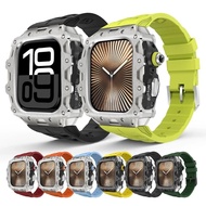Modification Kit Case Band for iWatch Series 10 46mm Luxury Sports Zinc Cover for Iwatch 10 46 Silic