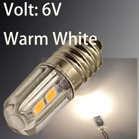 E10 LED Bulb AC/DC Bulbs 3 Volt 6V 12V E10 Replacement Bulbs Miniature Screw LED Lamps