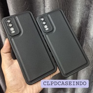 Soft Case Vivo Y20 Y20s Y20i Vivo Y12S Black Kulit Leather Cover