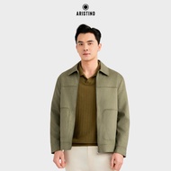 [NEW JACKET] ARISTINO Men's 2-layerJacket in Moss Green, trendy and elegant, Regular Fit form, easy 