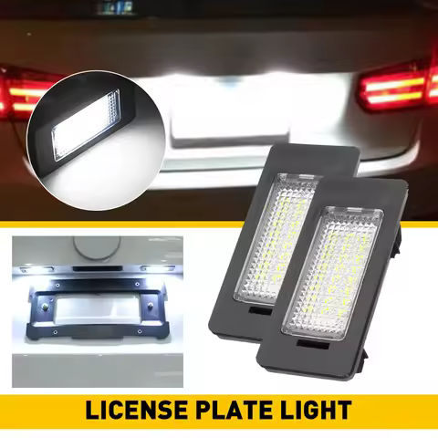 2Pcs LED License Plate Light For BMW E90 E92 E39 E60 E61 E5 E70 AA CANBUS No Error 6000K Bright Whit