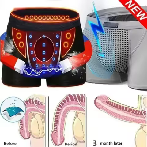 3PC Men's Magnetic Therapy Underwear Upgraded 22 Magnets Boxer Briefs L-6XL Anti-Pain Health Underwe