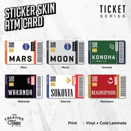 Skin Card Ticket Sticker - Vinyl ATM Debit Credit Emoney Flazz Boarding Pass Sticker