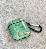 [現貨] 全新 AirPods 第2代 代用蘋果活潑可愛小恐龍附 掛件鎖扣 綠色無線藍芽耳機小盒子