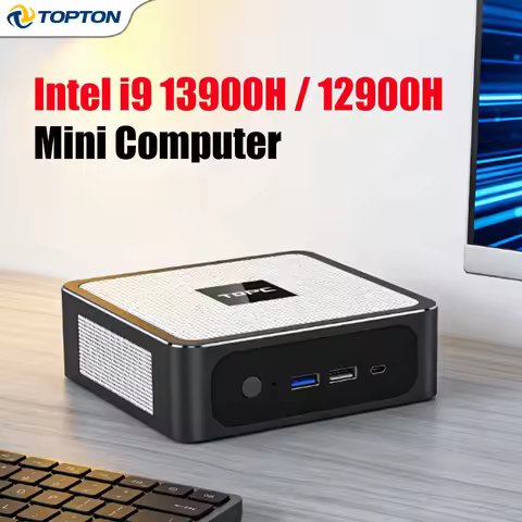 TOPC Mini PC Gamer 13th Gen Intel Core i9 13900H 12900H DDR5 DDR4 2xNVMe 2xLAN Windows 11 Pro Deskto