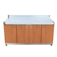[特價]【Abis】客製商品-豪華升級款不鏽鋼144平台/流理台/工作台/收納廚具-多款門板可選(桶身304)紅色