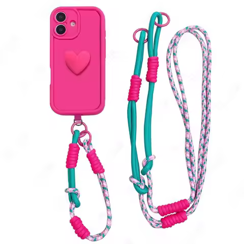 Crossbody Lanyard Wrist Strap Case For Huawei Nova Y91 Y90 Y61 Y71 Y72 Y70 Y9A Y7A Y6S Y8S Y9S Y6P Y