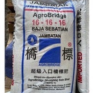 ** 1 KG **  [100% Original] Baja Agrobridge NPK 16-16-16 / Cap Jambatan Fertilizer / Baja Subur / Baja Sebatian