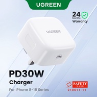 UGREEN PD 30W USB C Wall Charger - PD Fast Charger Type-C Power Adapter Compatible for iPhone 16 15